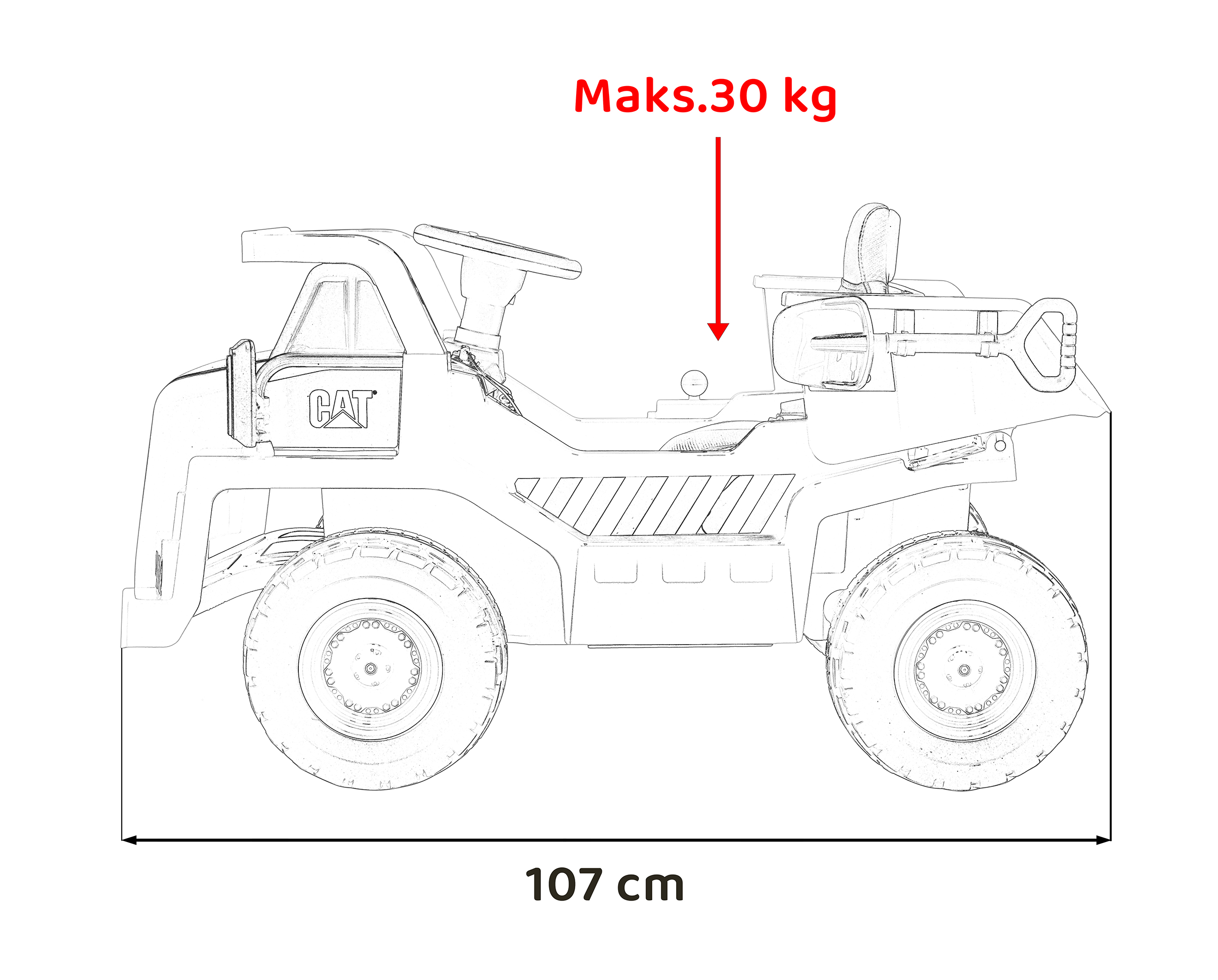 Cat Dump Truck Ride On 12V